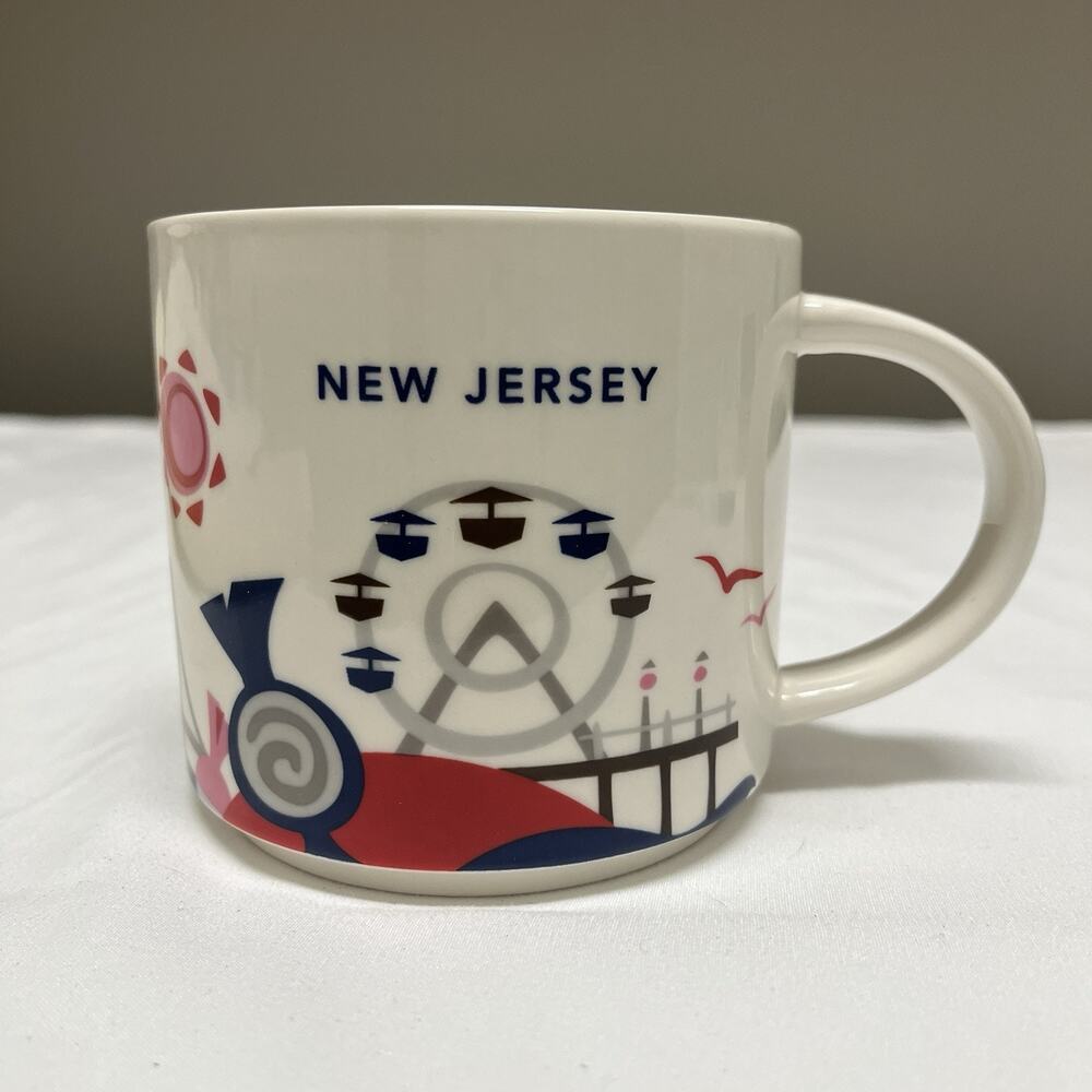 Starbucks You Are Here Collection New Jersey mug, preowned, 14 fl oz/414 ml.
